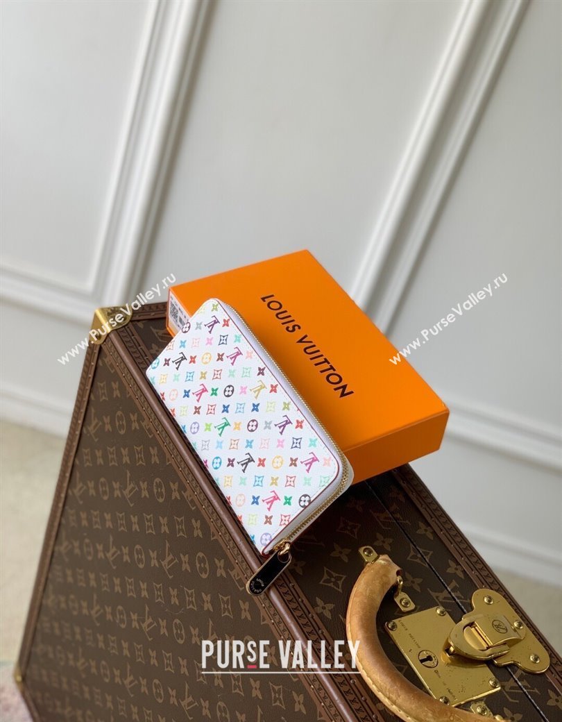 Louis Vuitton LV x TM Clemence Wallet in Monogram Canvas M13408 Multicolored/White 2025 (KI-250212057)