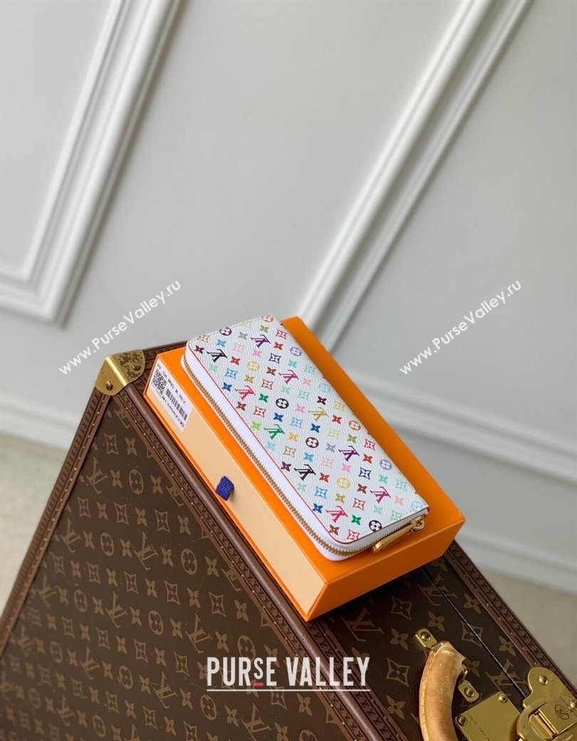 Louis Vuitton LV x TM Clemence Wallet in Monogram Canvas M13408 Multicolored/White 2025 (KI-250212057)