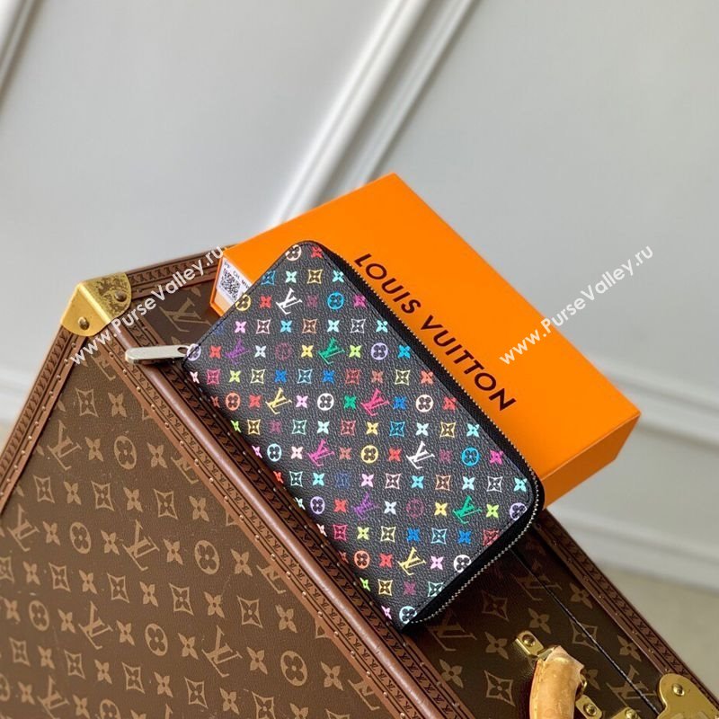 Louis Vuitton LV x TM Zippy Wallet in Monogram Canvas M13992 Multicolored/Black 2025 (KI-250212058)