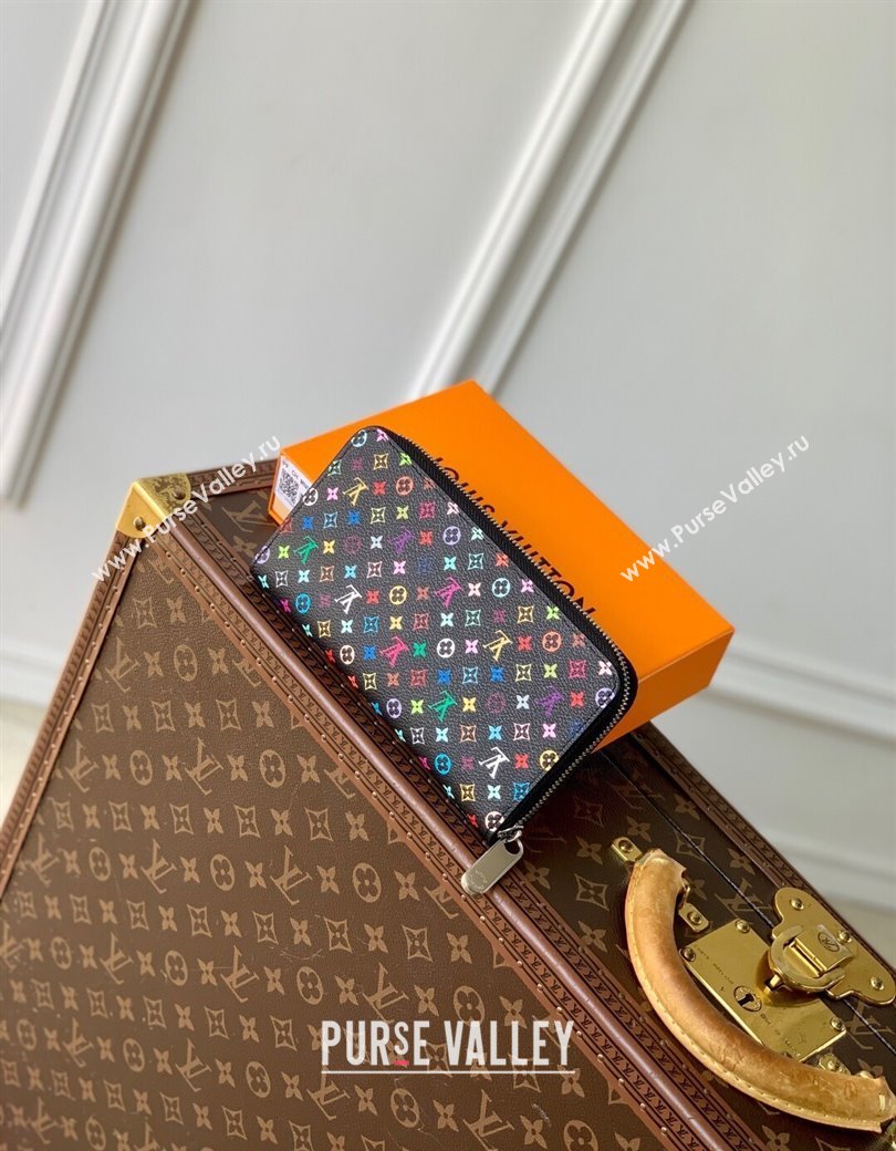 Louis Vuitton LV x TM Zippy Wallet in Monogram Canvas M13992 Multicolored/Black 2025 (KI-250212058)