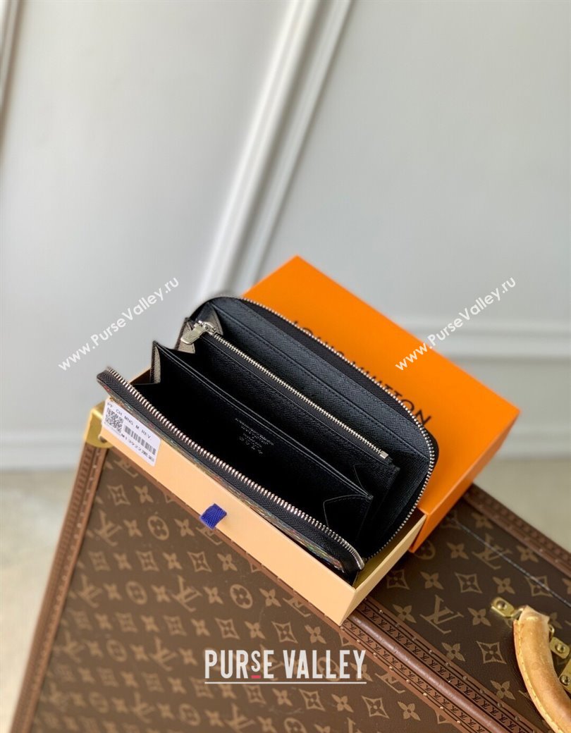 Louis Vuitton LV x TM Zippy Wallet in Monogram Canvas M13992 Multicolored/Black 2025 (KI-250212058)