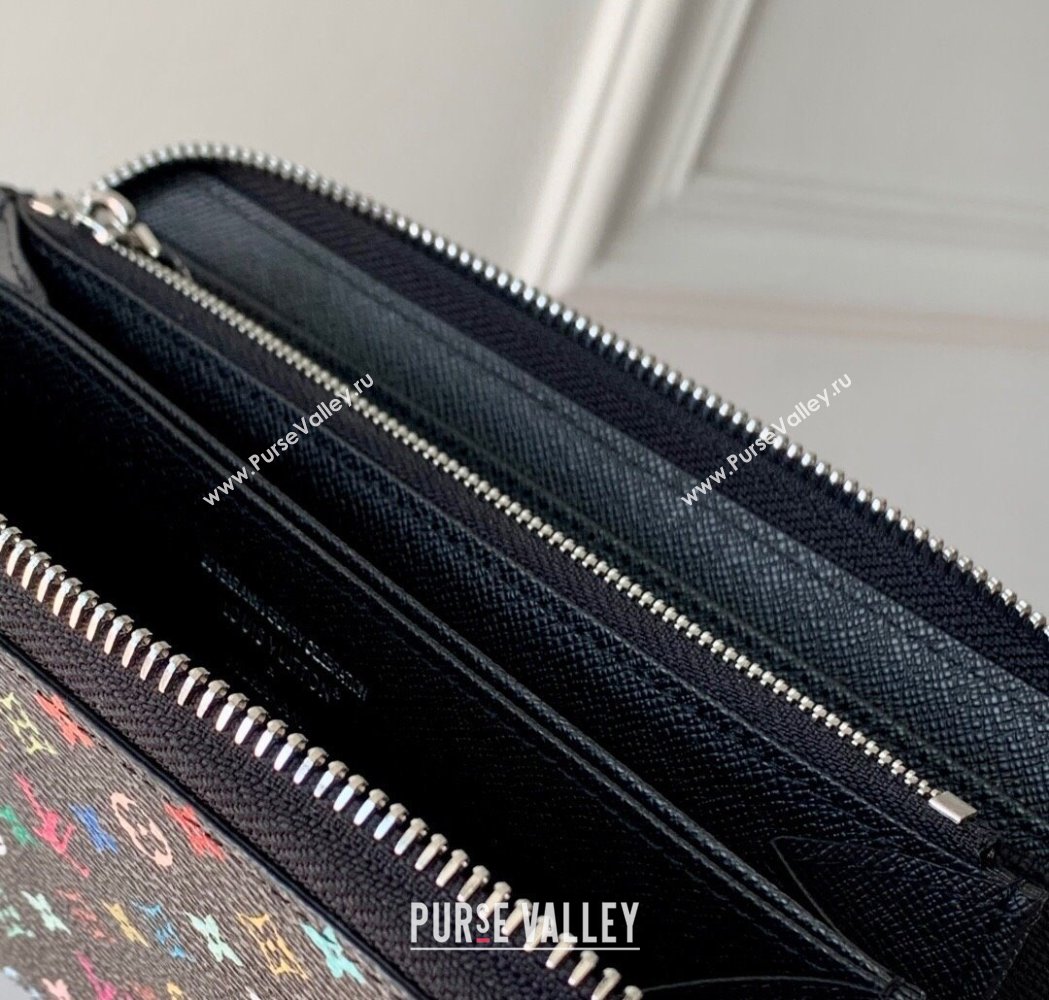 Louis Vuitton LV x TM Zippy Wallet in Monogram Canvas M13992 Multicolored/Black 2025 (KI-250212058)