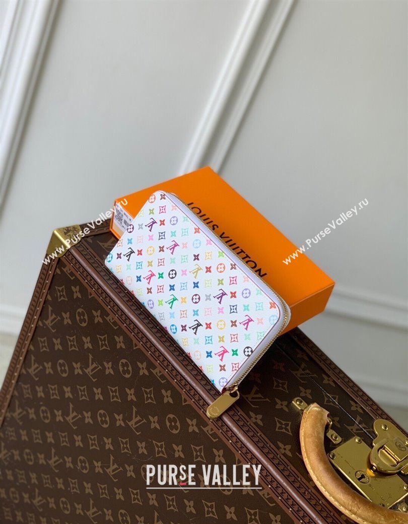 Louis Vuitton LV x TM Zippy Wallet in Monogram Canvas M13992 Multicolored/White 2025 (KI-250212059)
