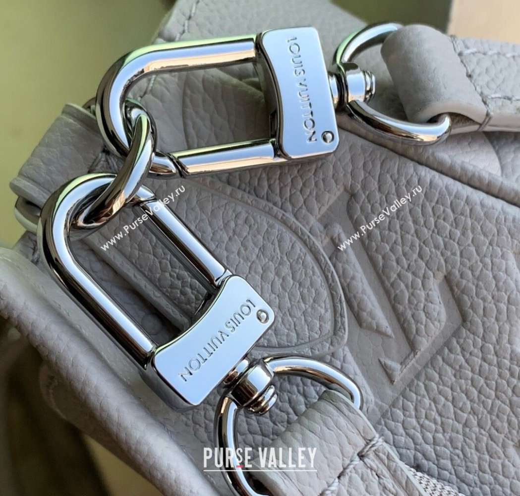 Louis Vuitton Diane Bag in Embossed Grained Leather M14214 Brume Grey/White Quartz 2025 (KI-250212061)