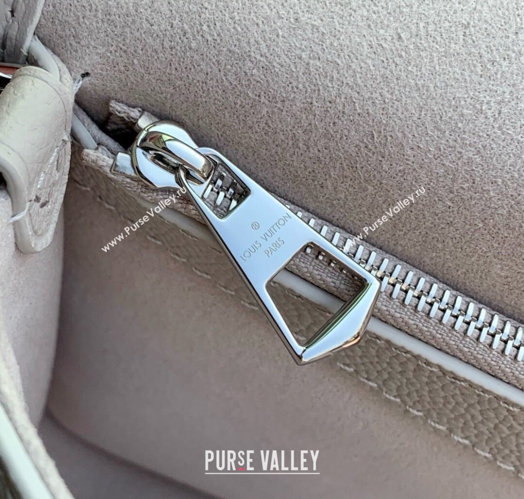 Louis Vuitton Diane Bag in Embossed Grained Leather M14214 Brume Grey/White Quartz 2025 (KI-250212061)