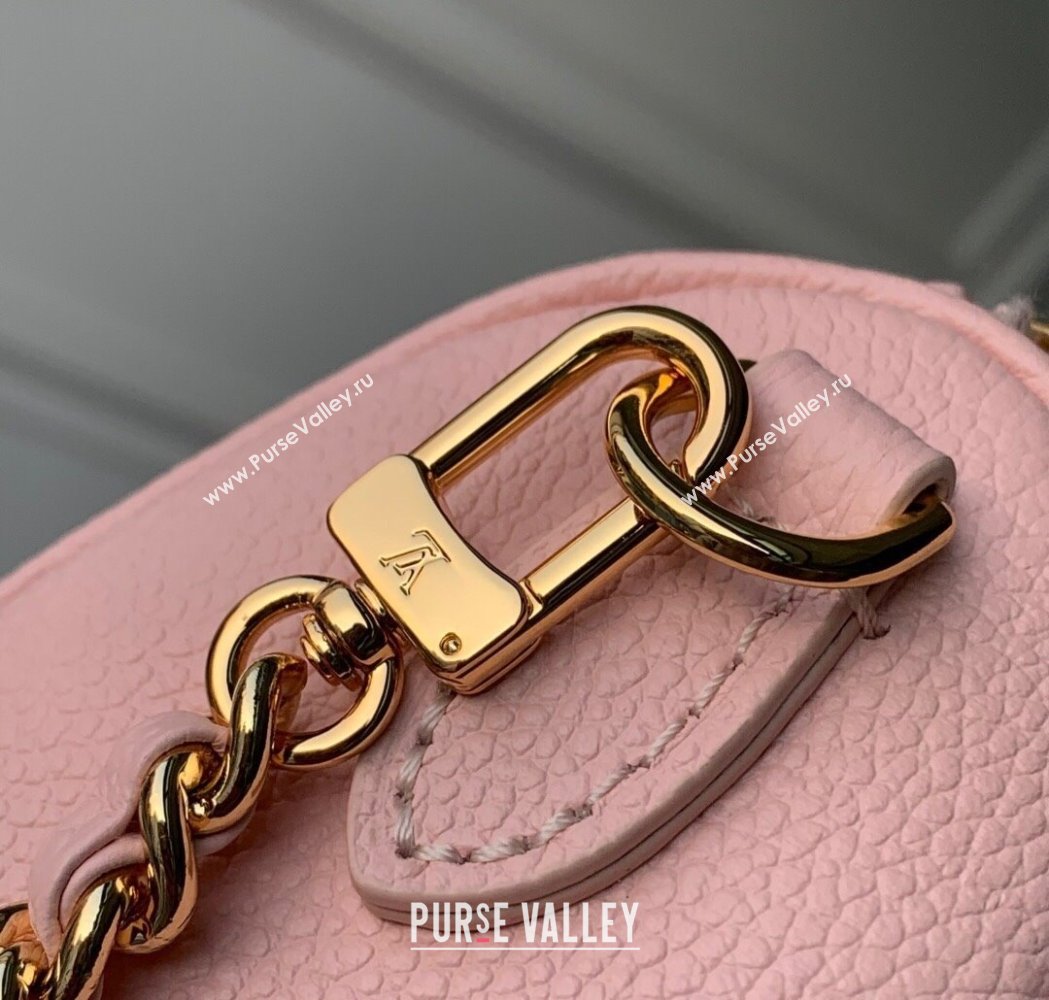 Louis Vuitton Nano Speedy Bag in Embossed Grained Leather M14226 Rose Pink/ White Quartz 2025 (KI-250212062)