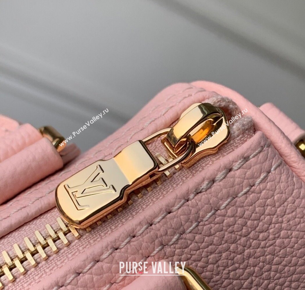 Louis Vuitton Nano Speedy Bag in Embossed Grained Leather M14226 Rose Pink/ White Quartz 2025 (KI-250212062)