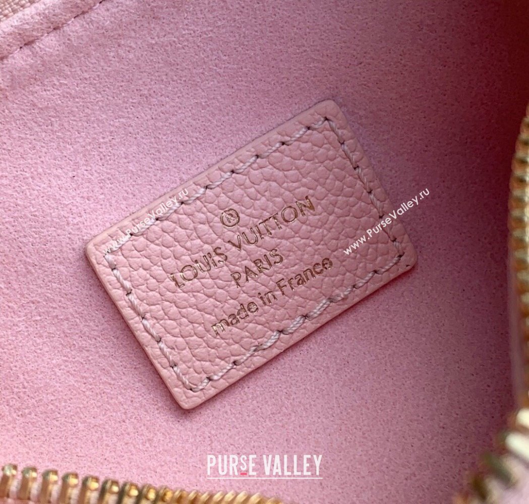 Louis Vuitton Nano Speedy Bag in Embossed Grained Leather M14226 Rose Pink/ White Quartz 2025 (KI-250212062)