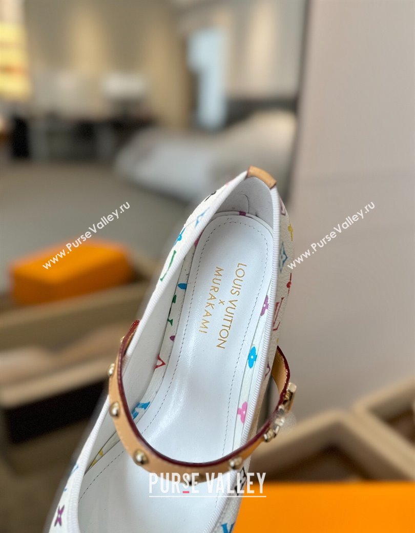 Louis Vuitton LV x TM Romy Flats Ballerinas in Multicolor Monogram Canvas White 2025 (SS-250222079)
