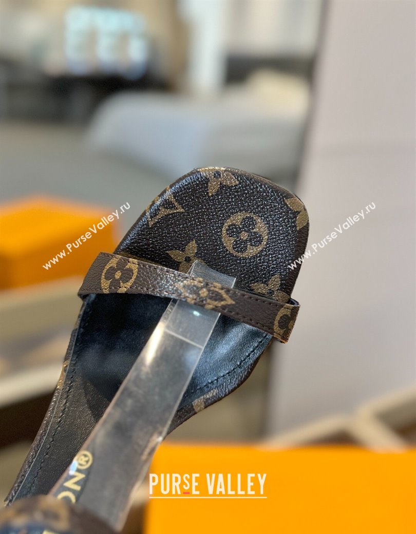 Louis Vuitton 6AM Heel Sandals 9.5cm in Monogram Canvas 2025 (MD-250222062)