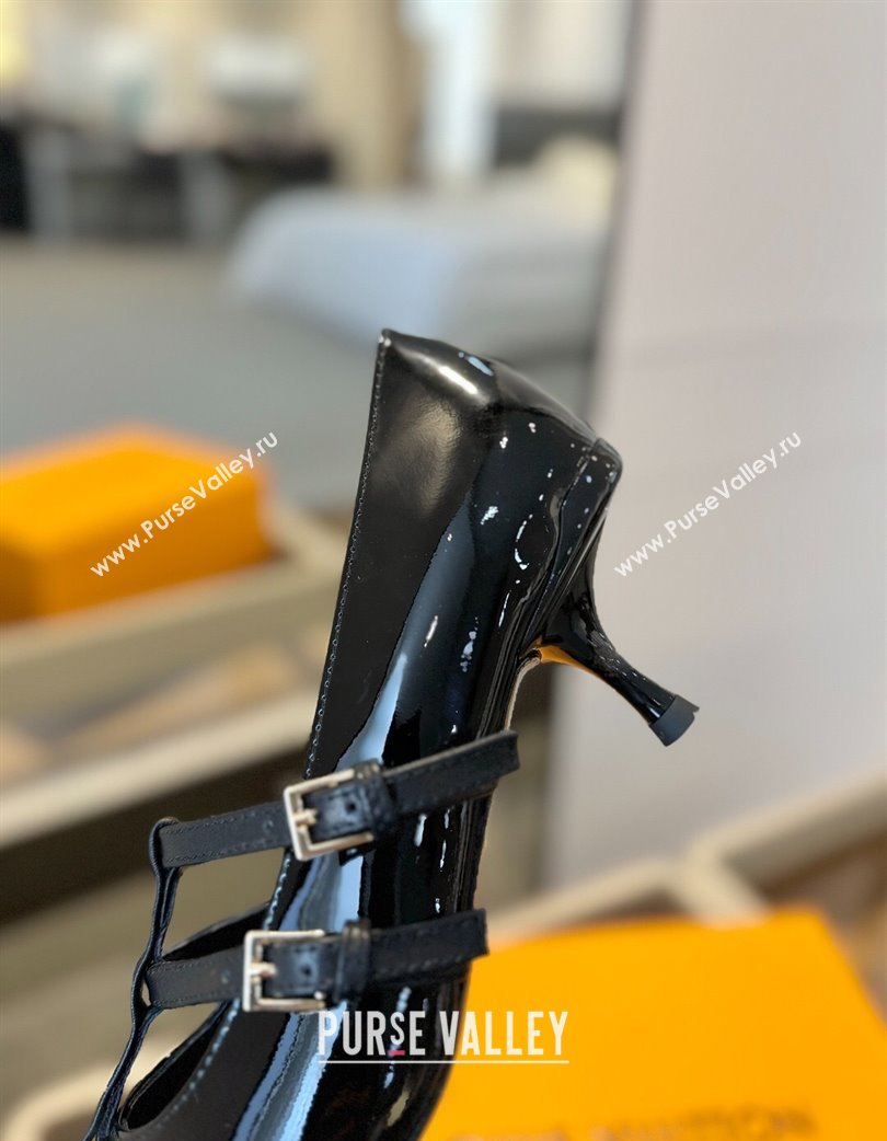 Louis Vuitton Strap Pumps 5cm in Calfskin Leather Black 2025 LV022401 (SS-250224015)