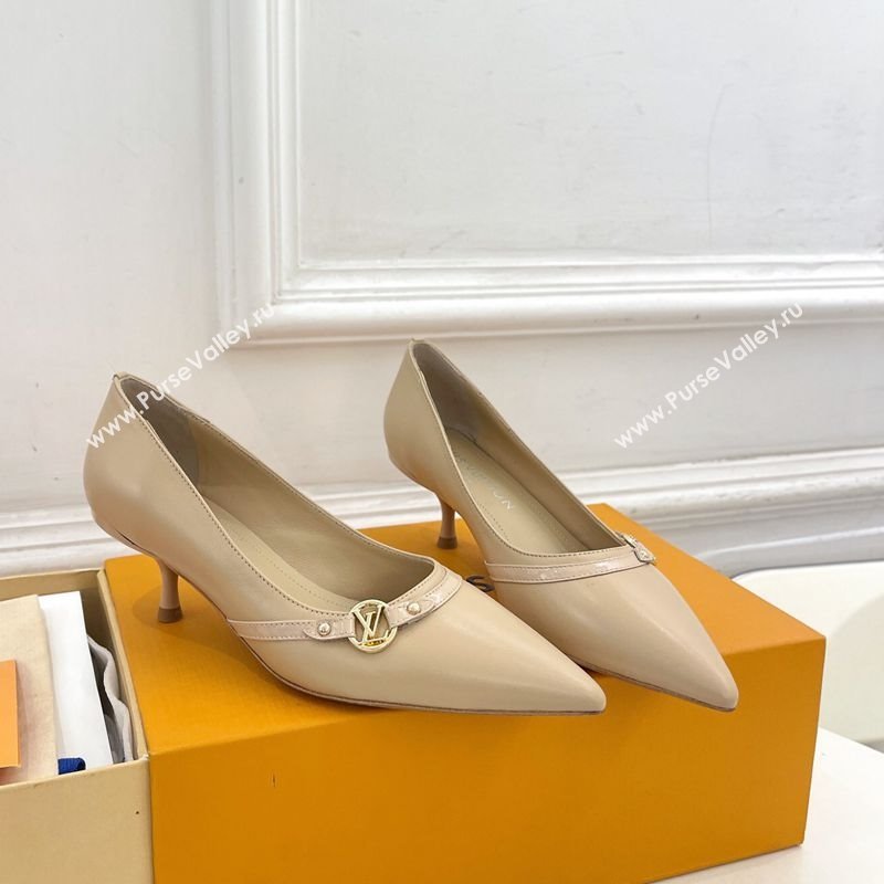 Louis Vuitton 6AM Pumps 5.5cm in Lambskin Leather Beige 2025 (MD-250222018)