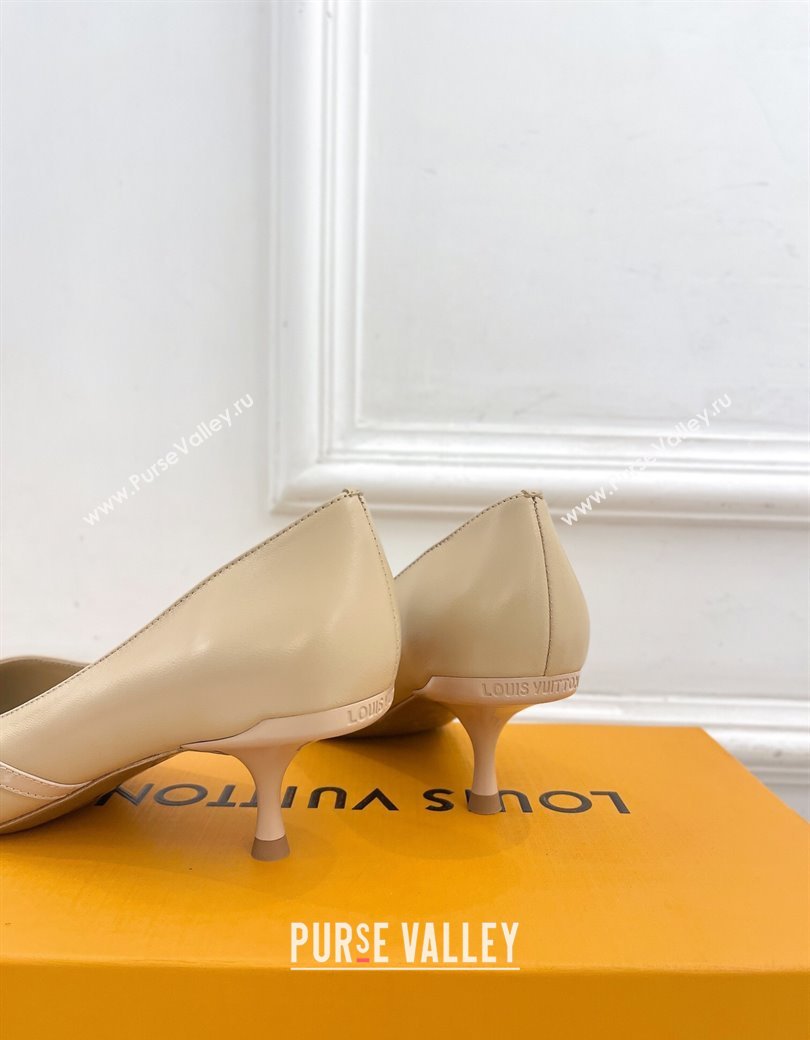 Louis Vuitton 6AM Pumps 5.5cm in Lambskin Leather Beige 2025 (MD-250222018)