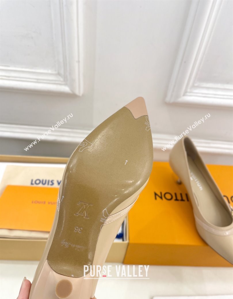 Louis Vuitton 6AM Pumps 5.5cm in Lambskin Leather Beige 2025 (MD-250222018)