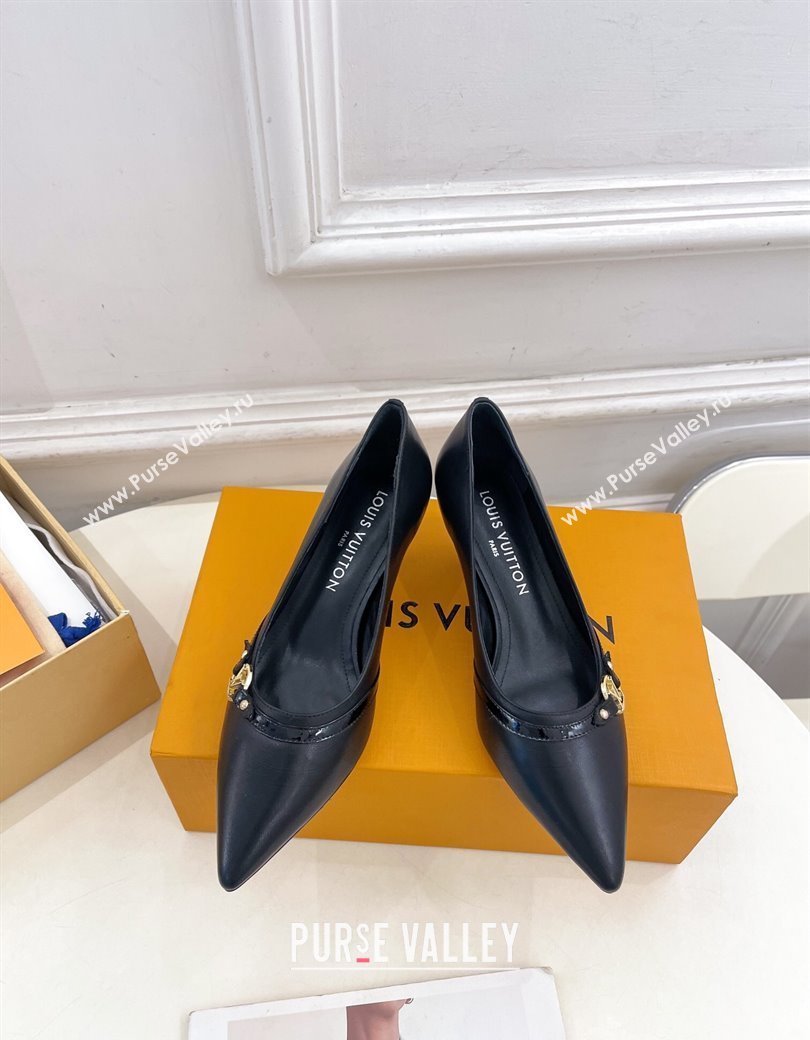 Louis Vuitton 6AM Pumps 5.5cm in Lambskin Leather Black 2025 (MD-250222020)