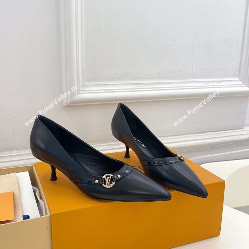 Louis Vuitton 6AM Pumps 5.5cm in Lambskin Leather Black 2025 (MD-250222020)
