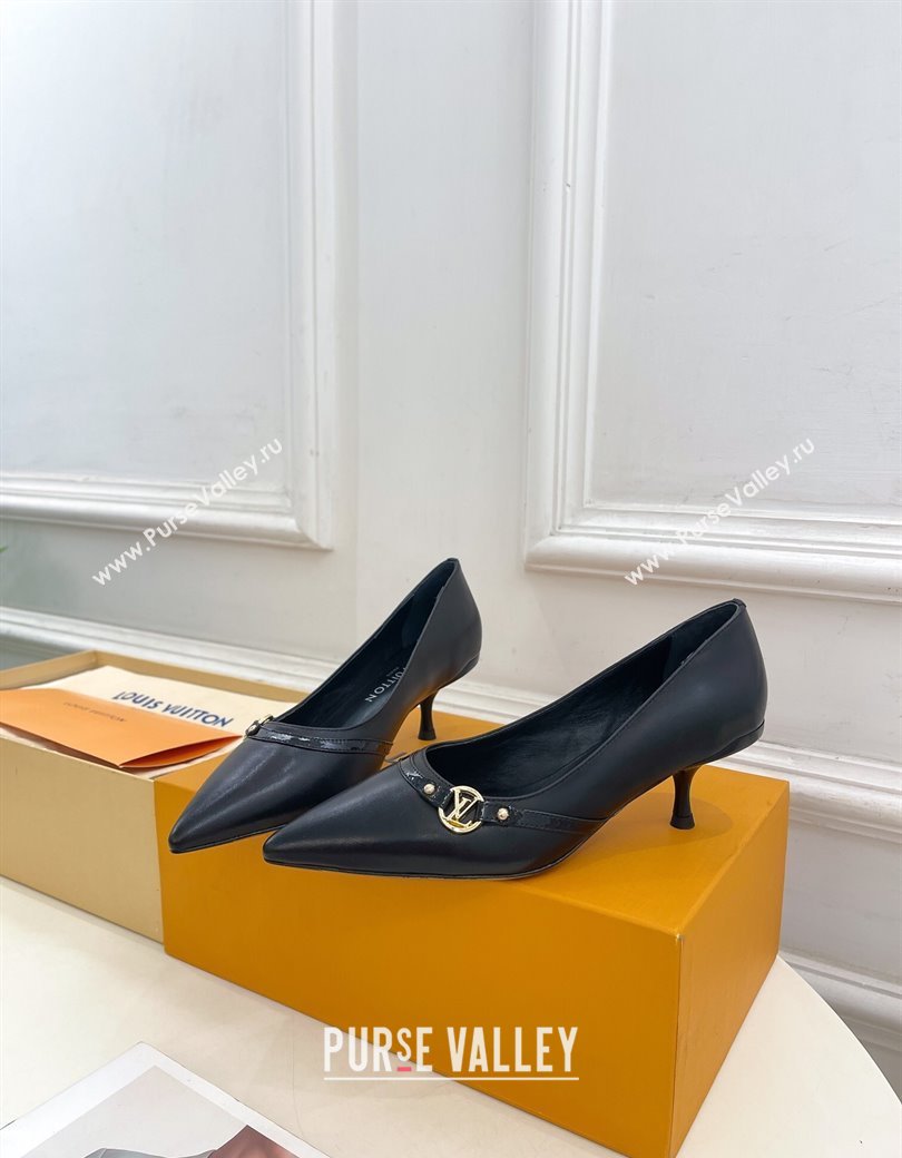 Louis Vuitton 6AM Pumps 5.5cm in Lambskin Leather Black 2025 (MD-250222020)