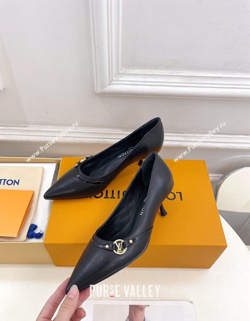 Louis Vuitton 6AM Pumps 5.5cm in Lambskin Leather Black 2025 (MD-250222020)
