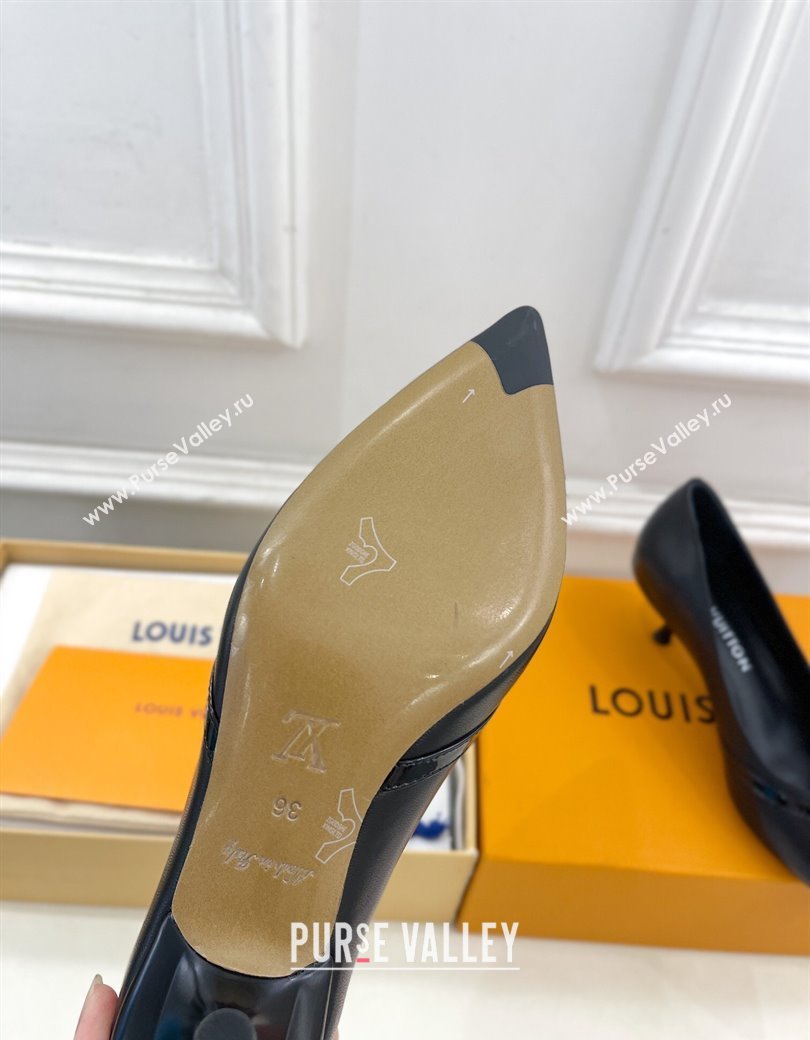Louis Vuitton 6AM Pumps 5.5cm in Lambskin Leather Black 2025 (MD-250222020)