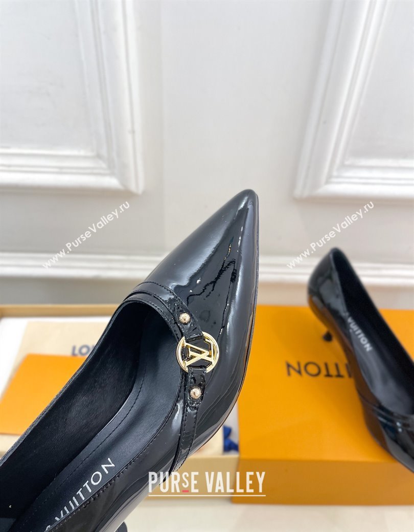 Louis Vuitton 6AM Pumps 5.5cm in Patent Calfskin Leather Black 2025 (MD-250222022)