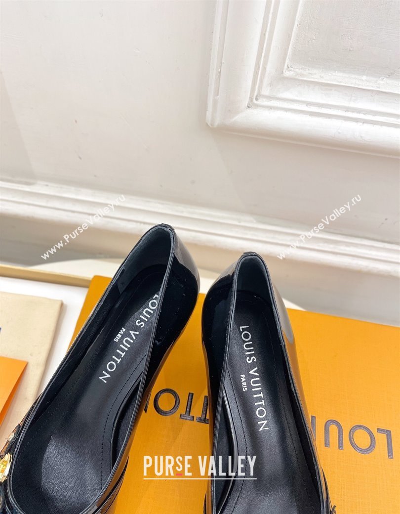 Louis Vuitton 6AM Pumps 5.5cm in Patent Calfskin Leather Black 2025 (MD-250222022)