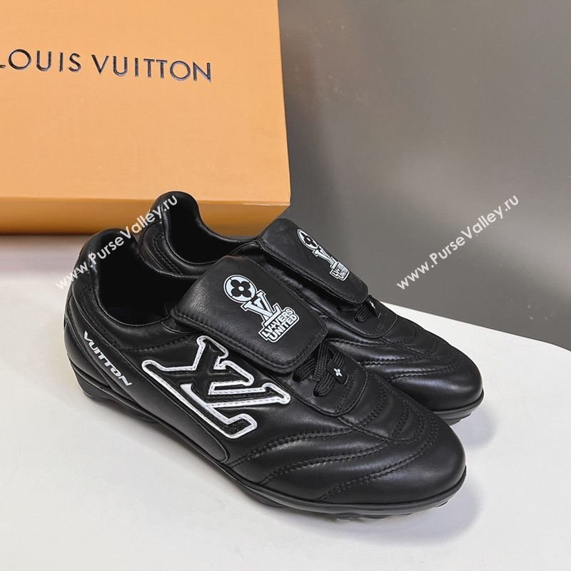 Louis Vuitton LV Footprint Soccer Sneakers in Calf Leather Black 2025 (MD-250222052)