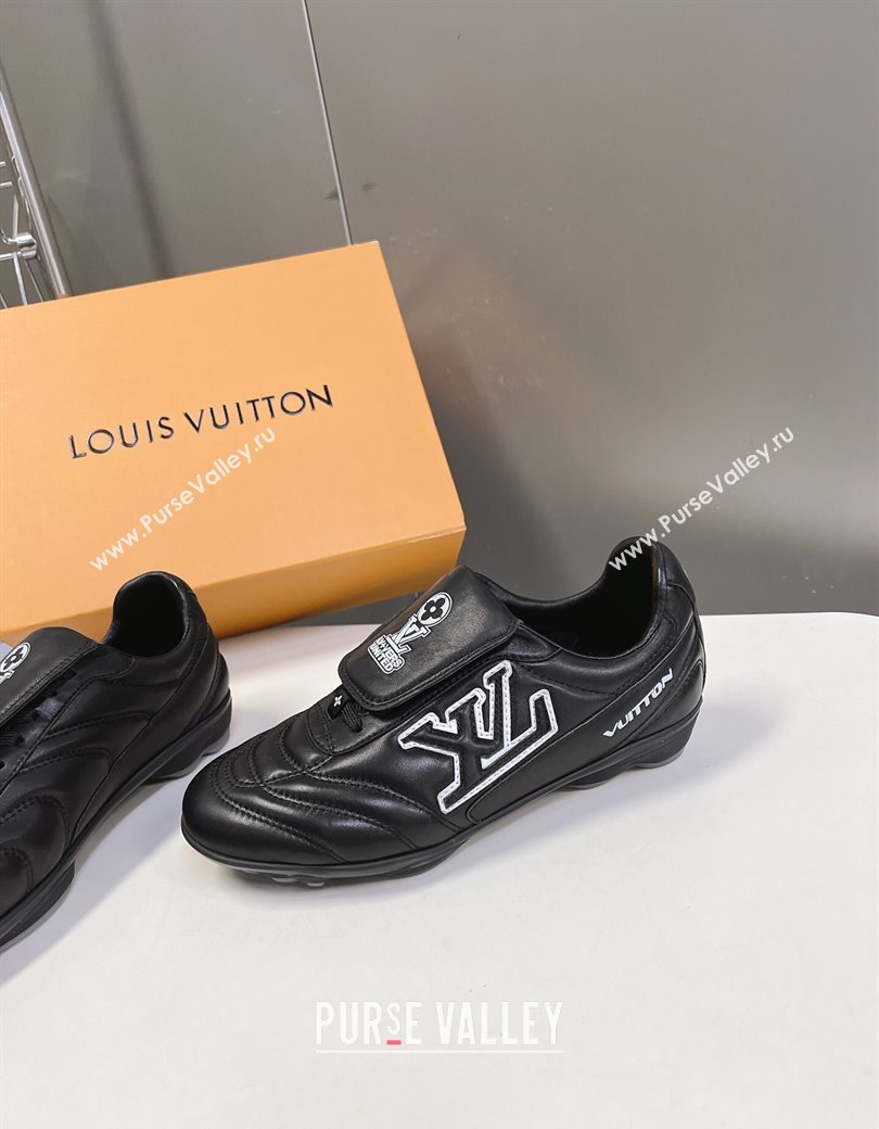Louis Vuitton LV Footprint Soccer Sneakers in Calf Leather Black 2025 (MD-250222052)