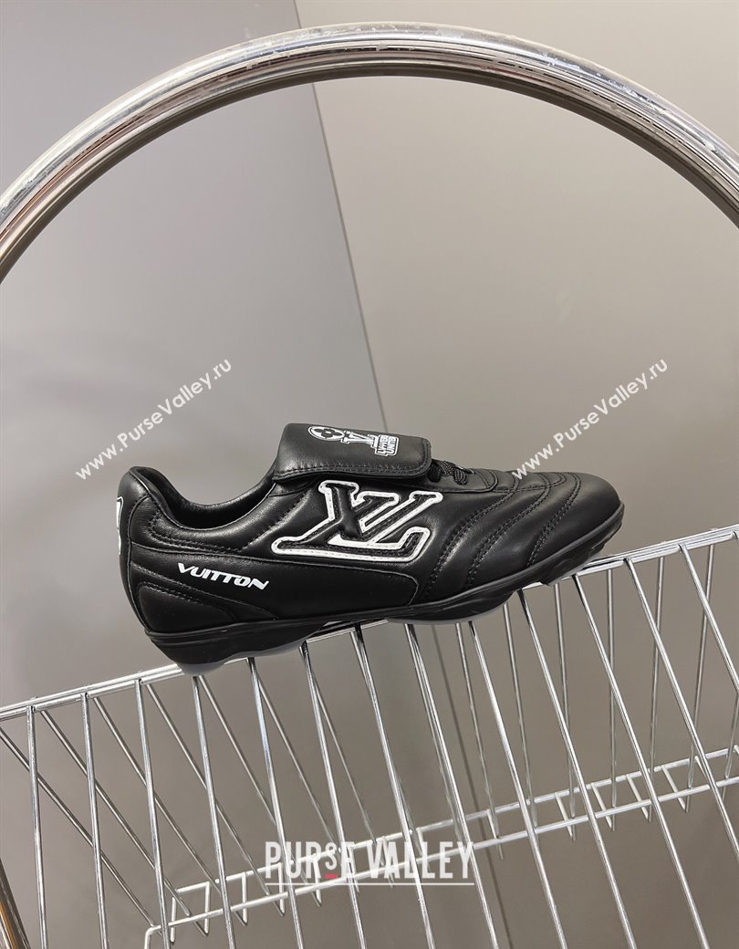 Louis Vuitton LV Footprint Soccer Sneakers in Calf Leather Black 2025 (MD-250222052)