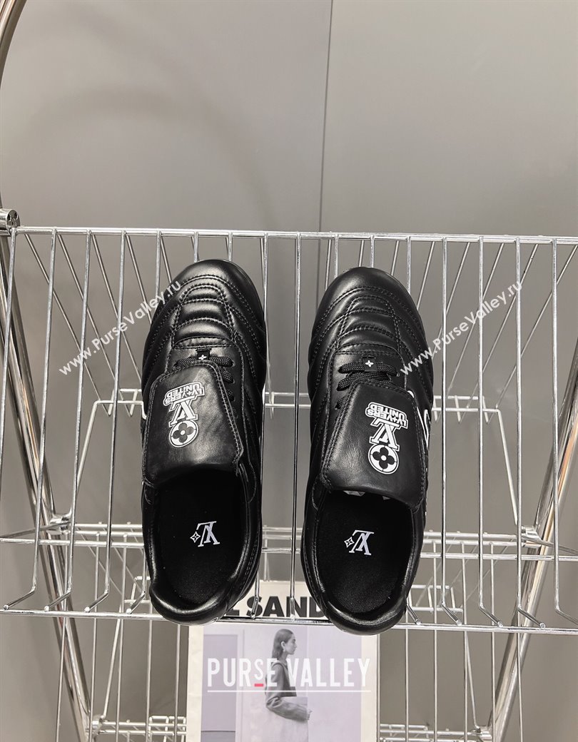 Louis Vuitton LV Footprint Soccer Sneakers in Calf Leather Black 2025 (MD-250222052)