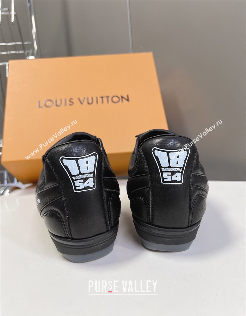 Louis Vuitton LV Footprint Soccer Sneakers in Calf Leather Black 2025 (MD-250222052)