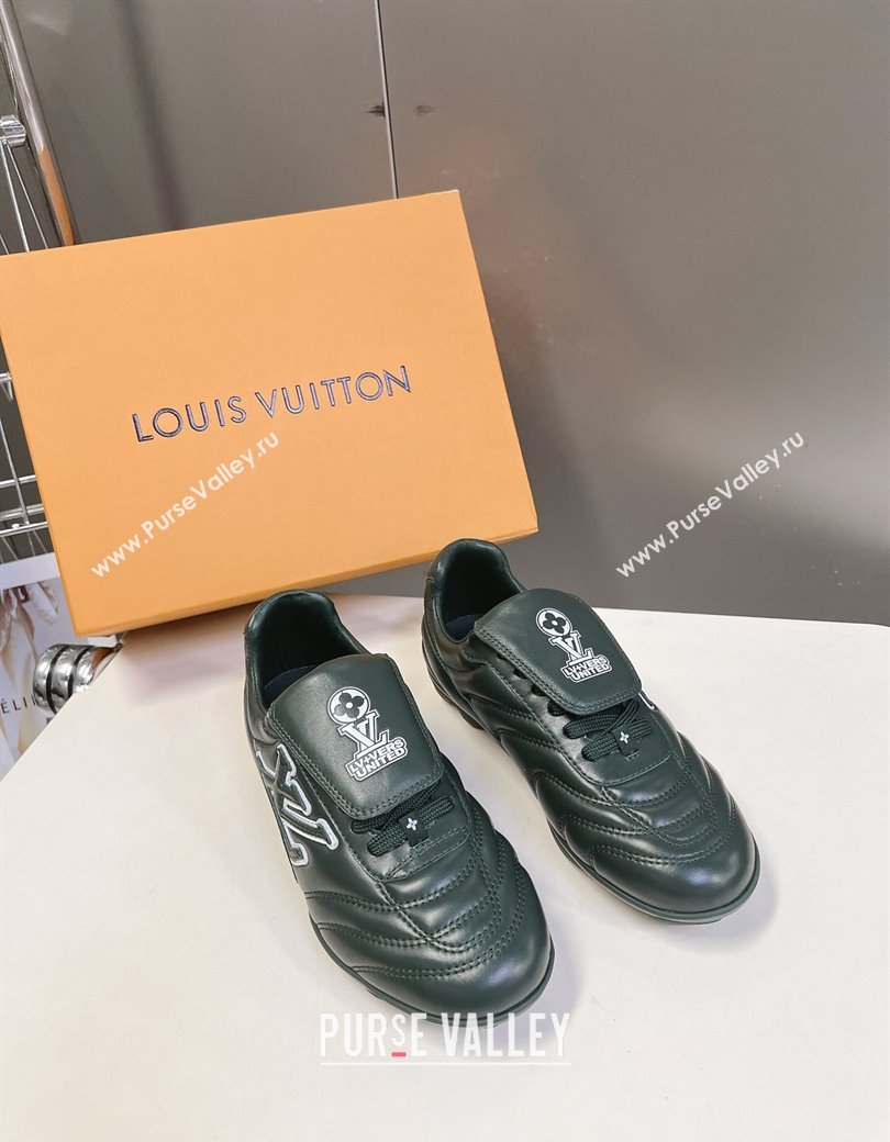 Louis Vuitton LV Footprint Soccer Sneakers in Calf Leather Green 2025 (MD-250222053)