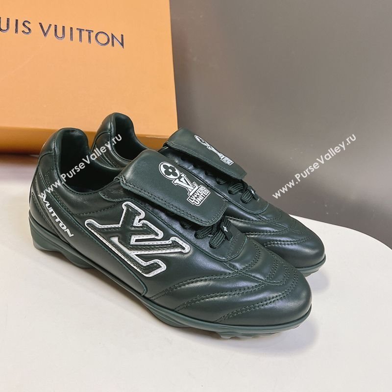 Louis Vuitton LV Footprint Soccer Sneakers in Calf Leather Green 2025 (MD-250222053)