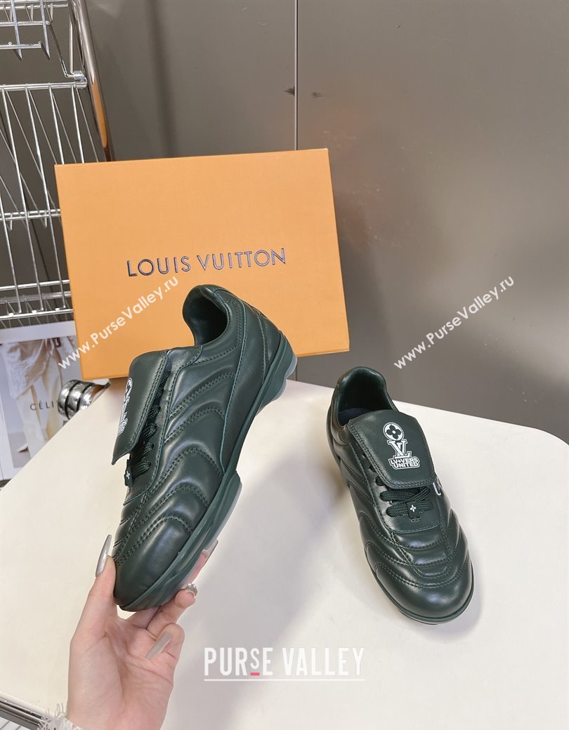 Louis Vuitton LV Footprint Soccer Sneakers in Calf Leather Green 2025 (MD-250222053)