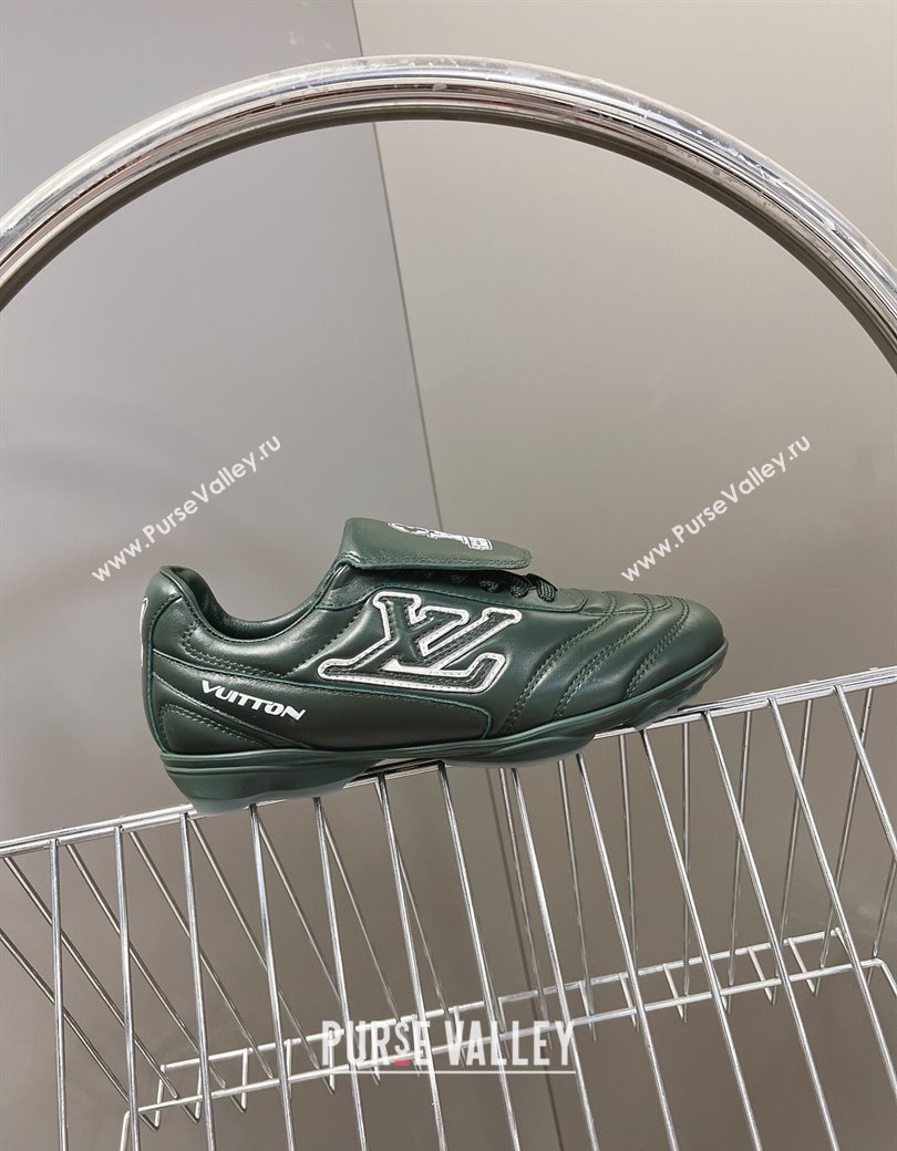 Louis Vuitton LV Footprint Soccer Sneakers in Calf Leather Green 2025 (MD-250222053)