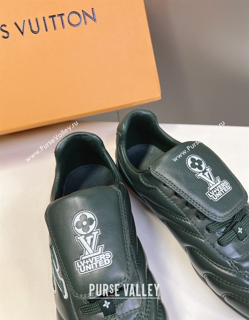 Louis Vuitton LV Footprint Soccer Sneakers in Calf Leather Green 2025 (MD-250222053)