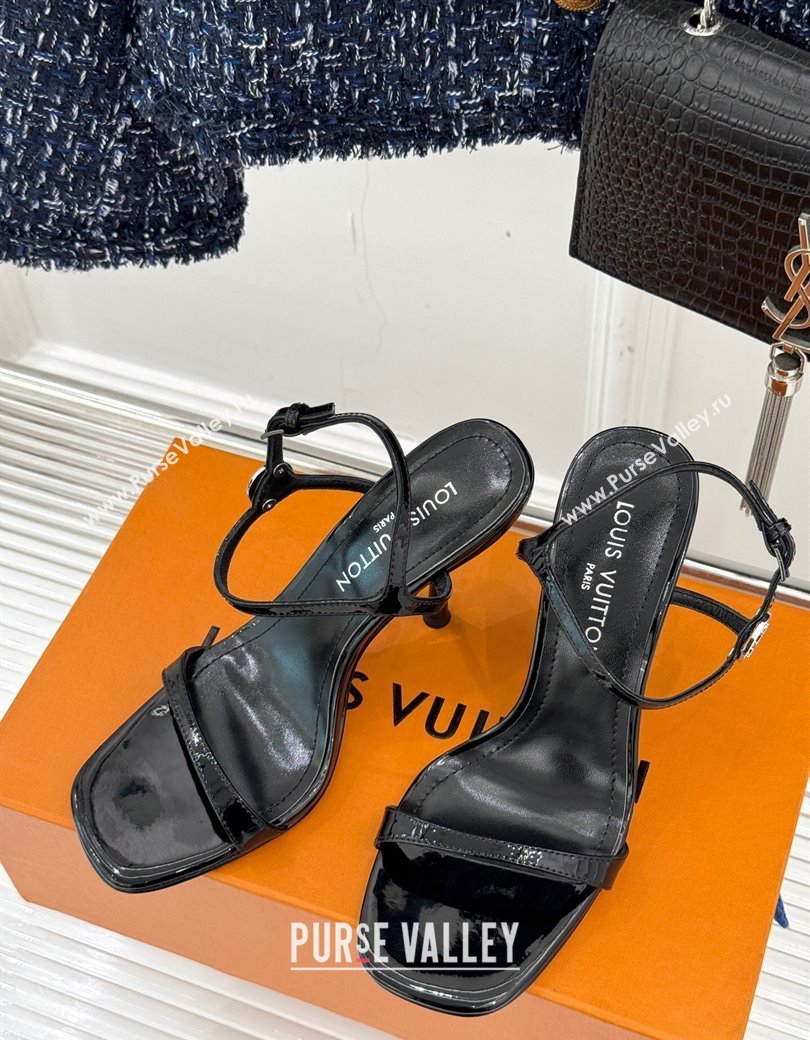 Louis Vuitton 6AM Heel Sandals 9.5cm in Calf Leather Black 2025 (MD-250222057)