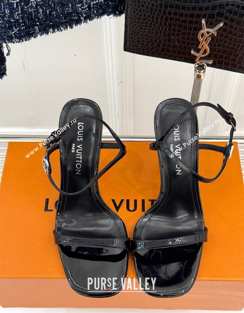 Louis Vuitton 6AM Heel Sandals 9.5cm in Calf Leather Black 2025 (MD-250222057)