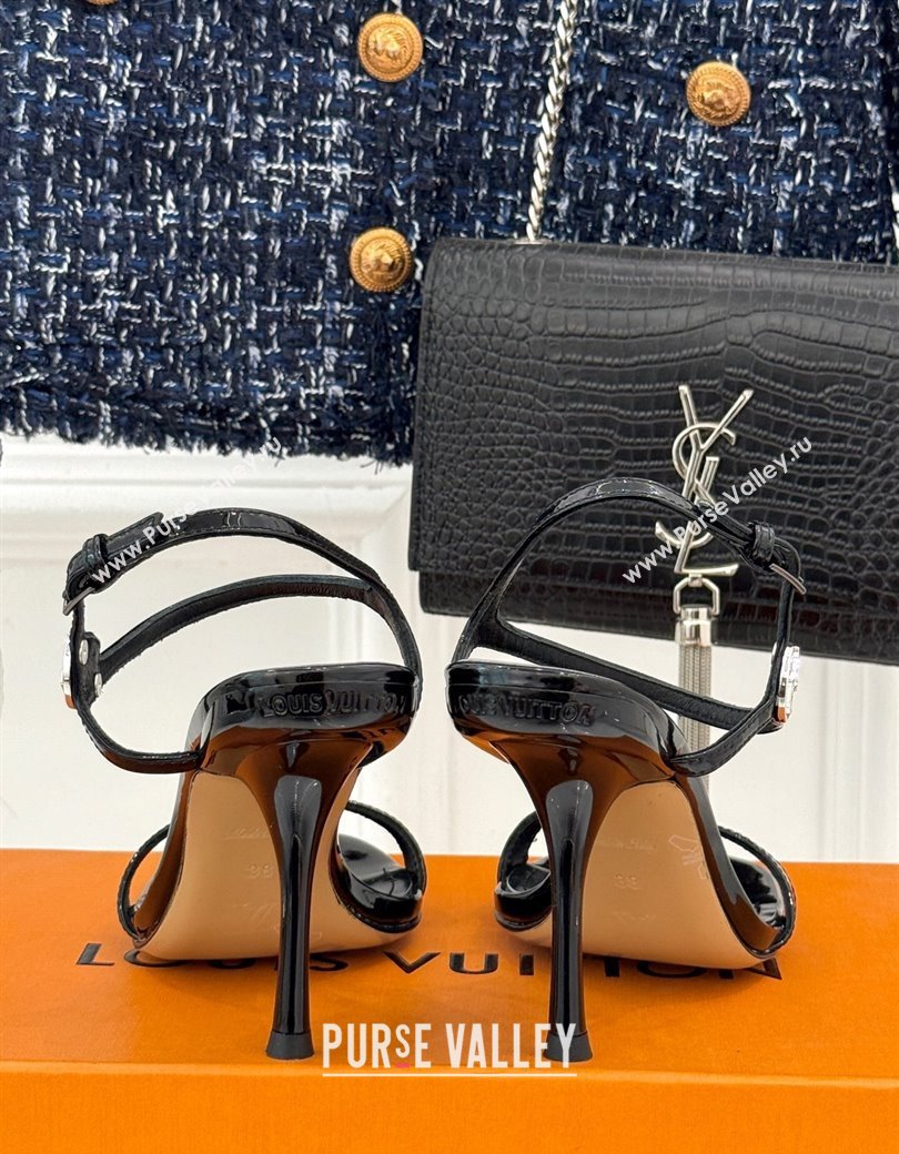 Louis Vuitton 6AM Heel Sandals 9.5cm in Calf Leather Black 2025 (MD-250222057)