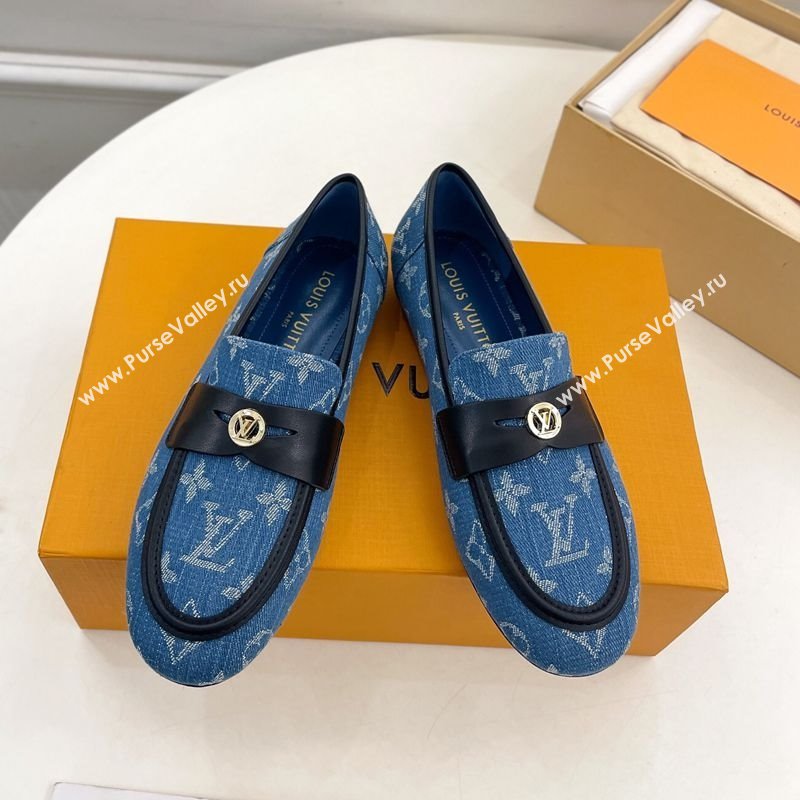Louis Vuitton Soho Flat Loafers in Blue Denim 2025 (MD-250222033)