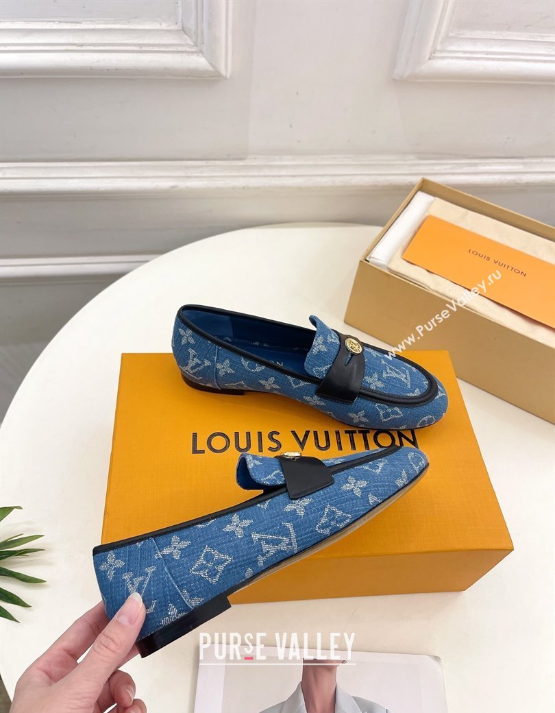 Louis Vuitton Soho Flat Loafers in Blue Denim 2025 (MD-250222033)
