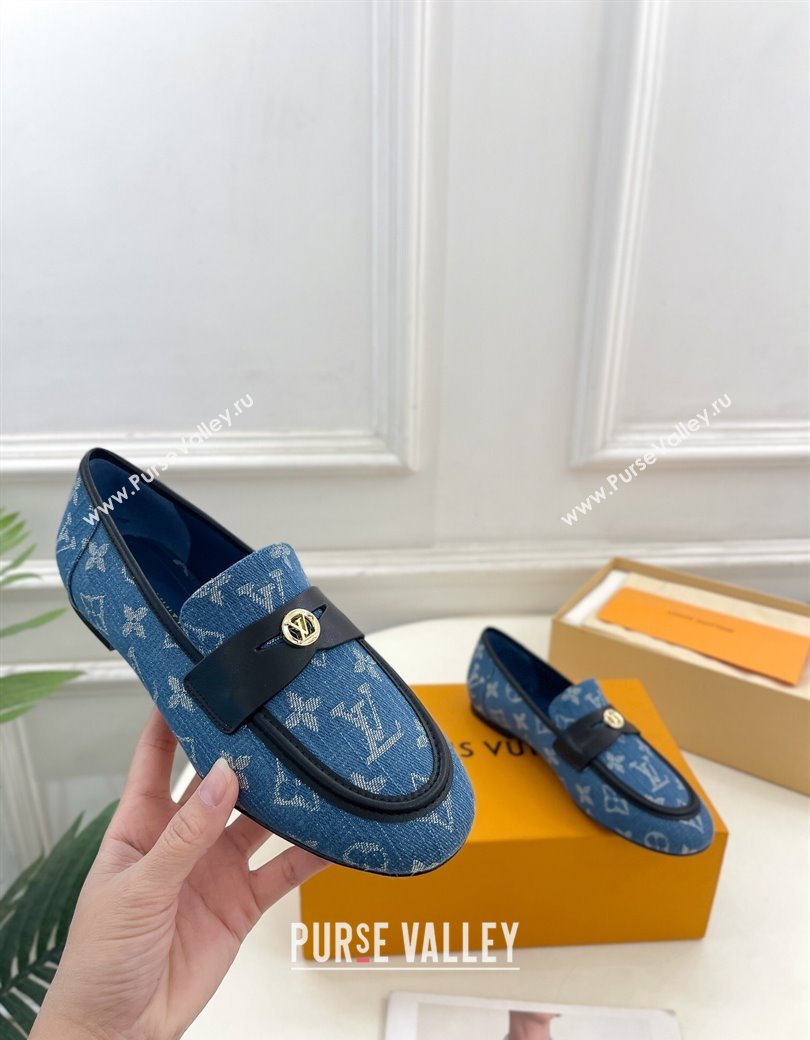 Louis Vuitton Soho Flat Loafers in Blue Denim 2025 (MD-250222033)