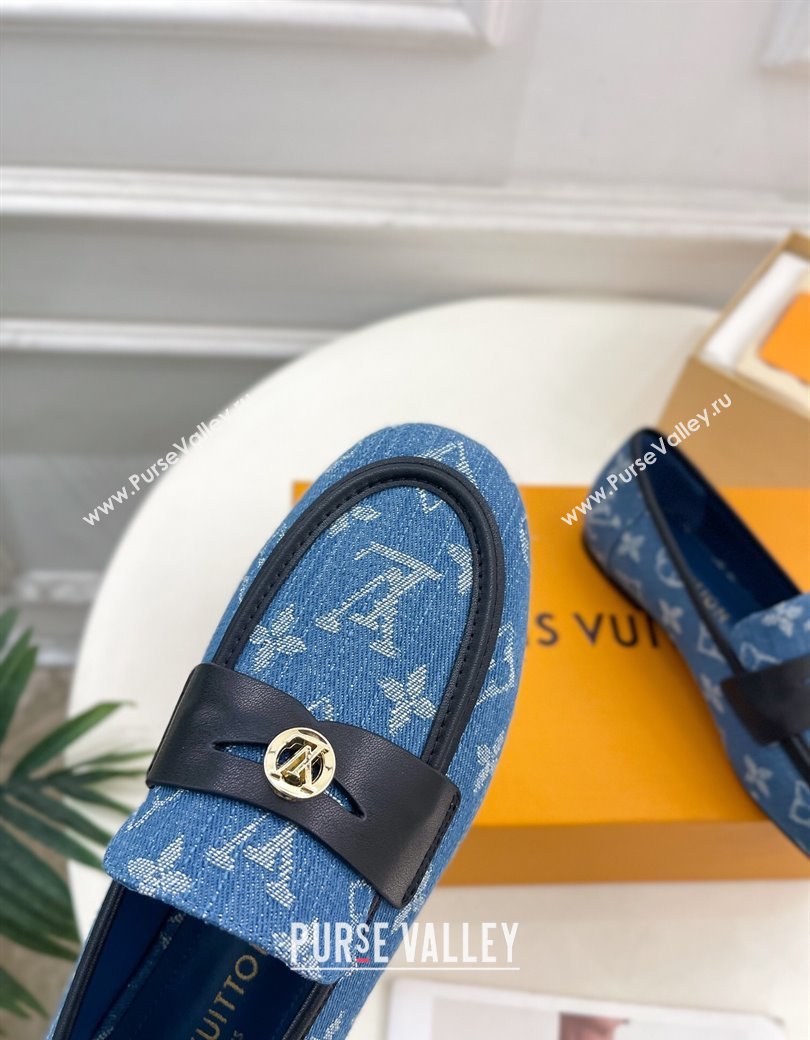 Louis Vuitton Soho Flat Loafers in Blue Denim 2025 (MD-250222033)