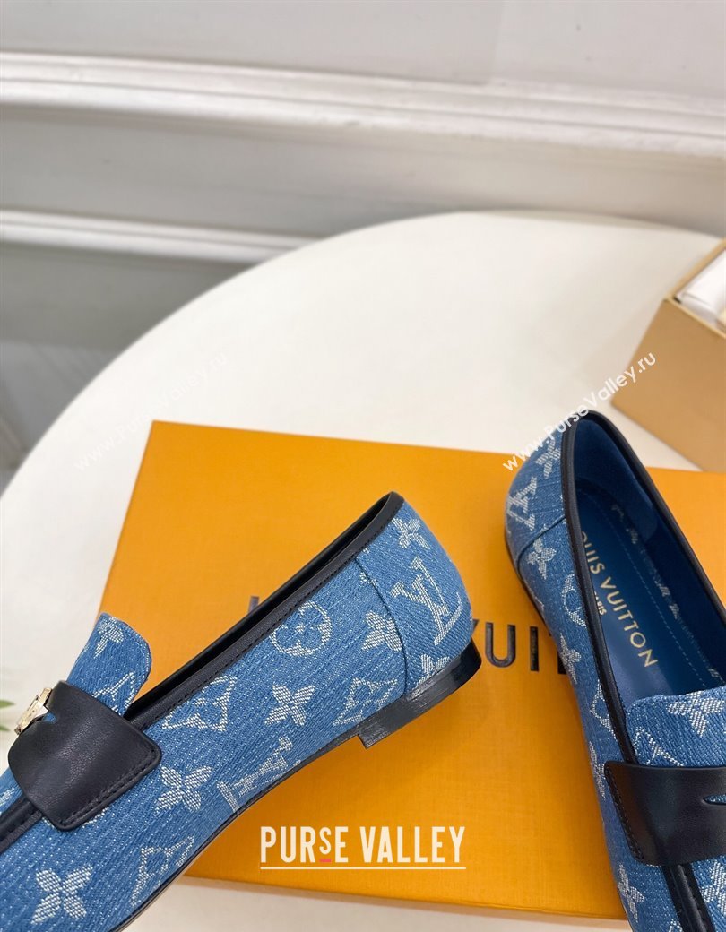 Louis Vuitton Soho Flat Loafers in Blue Denim 2025 (MD-250222033)