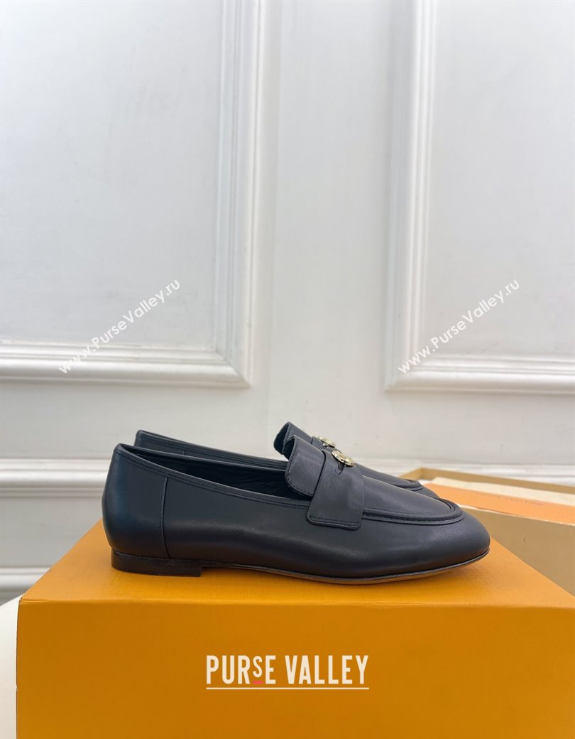 Louis Vuitton Soho Flat Loafers in Lambskin Black 2025 (MD-250222035)