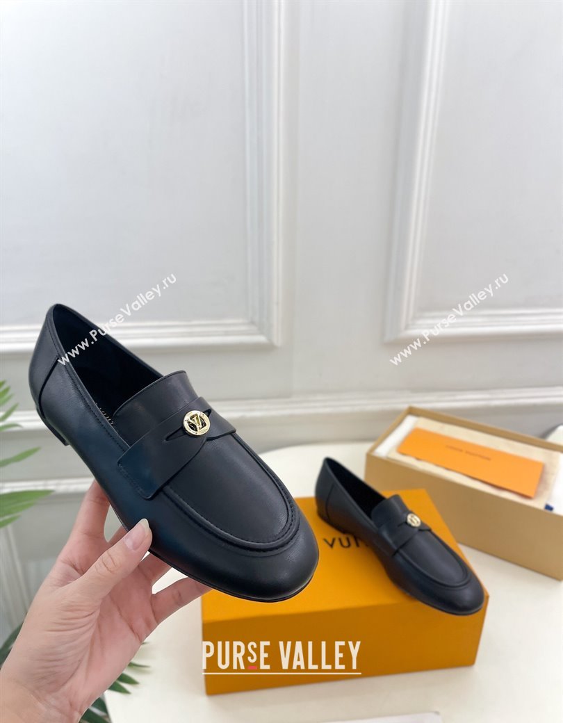 Louis Vuitton Soho Flat Loafers in Lambskin Black 2025 (MD-250222035)