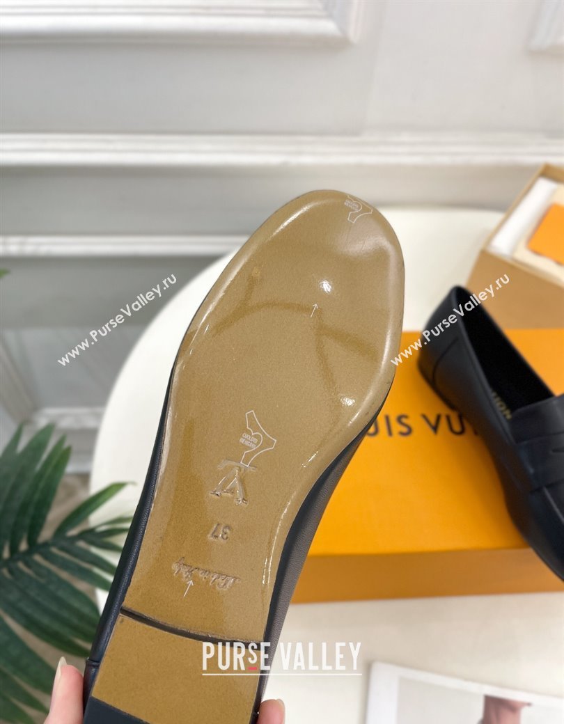 Louis Vuitton Soho Flat Loafers in Lambskin Black 2025 (MD-250222035)