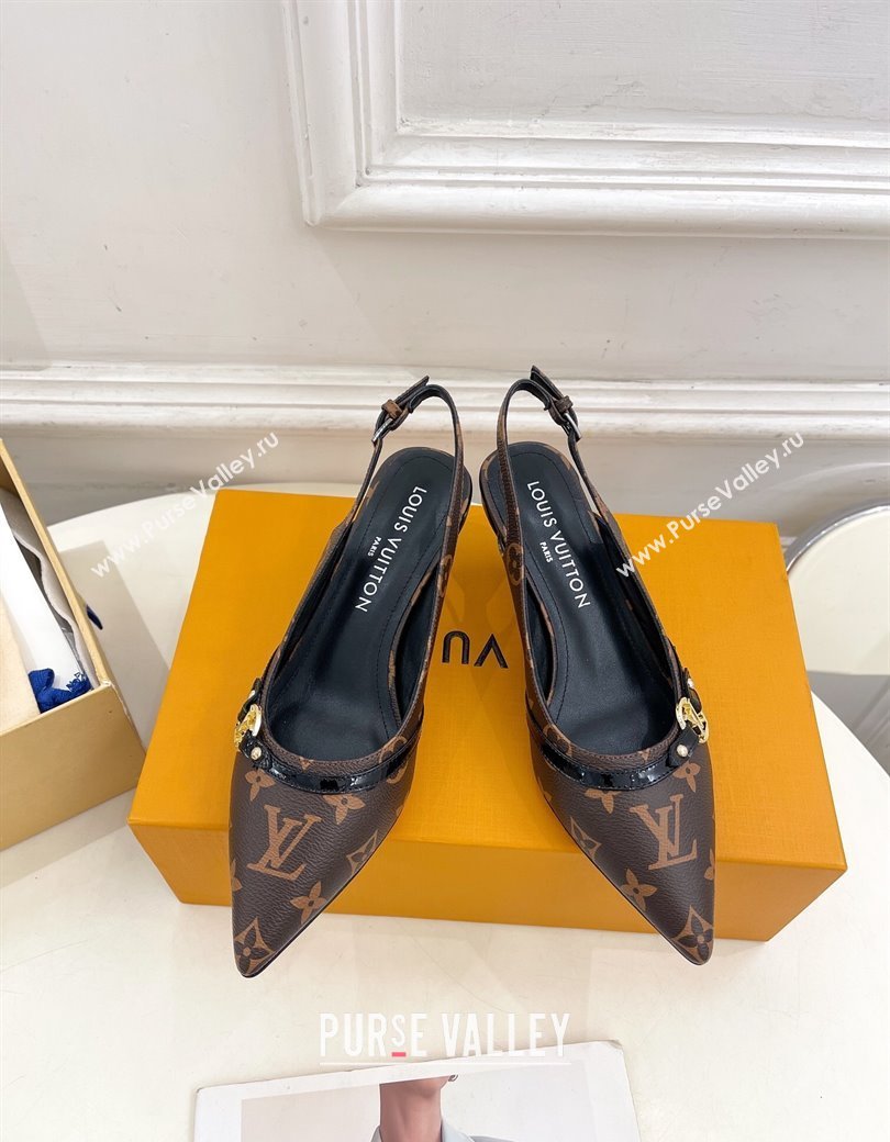 Louis Vuitton 6AM Slingback Pumps 5.5cm in Monogram Canvas 2025 (MD-250222006)