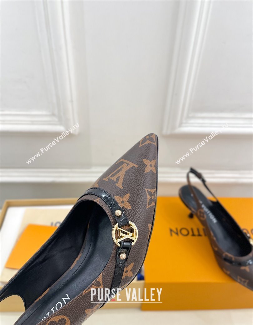 Louis Vuitton 6AM Slingback Pumps 5.5cm in Monogram Canvas 2025 (MD-250222006)