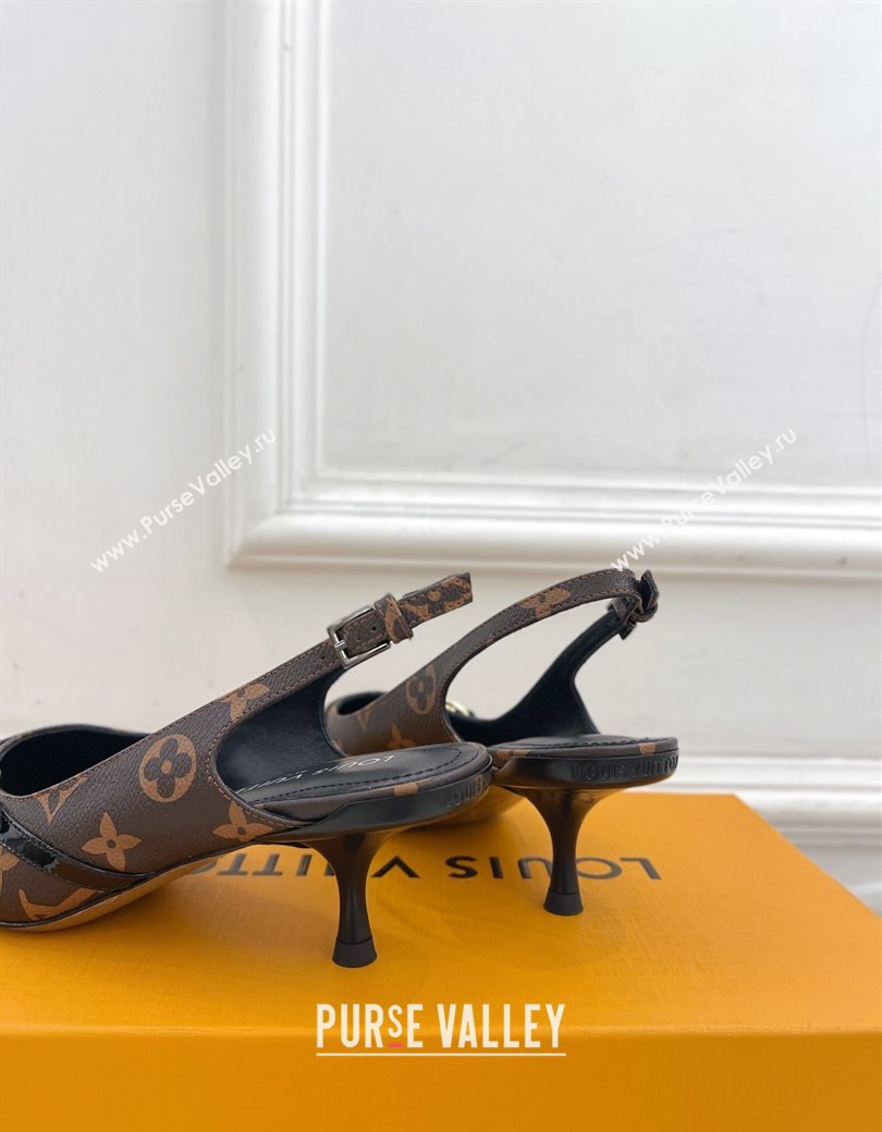 Louis Vuitton 6AM Slingback Pumps 5.5cm in Monogram Canvas 2025 (MD-250222006)