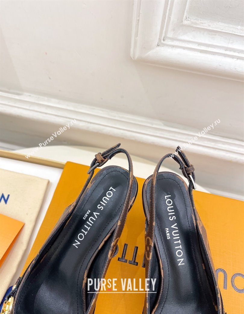 Louis Vuitton 6AM Slingback Pumps 5.5cm in Monogram Canvas 2025 (MD-250222006)